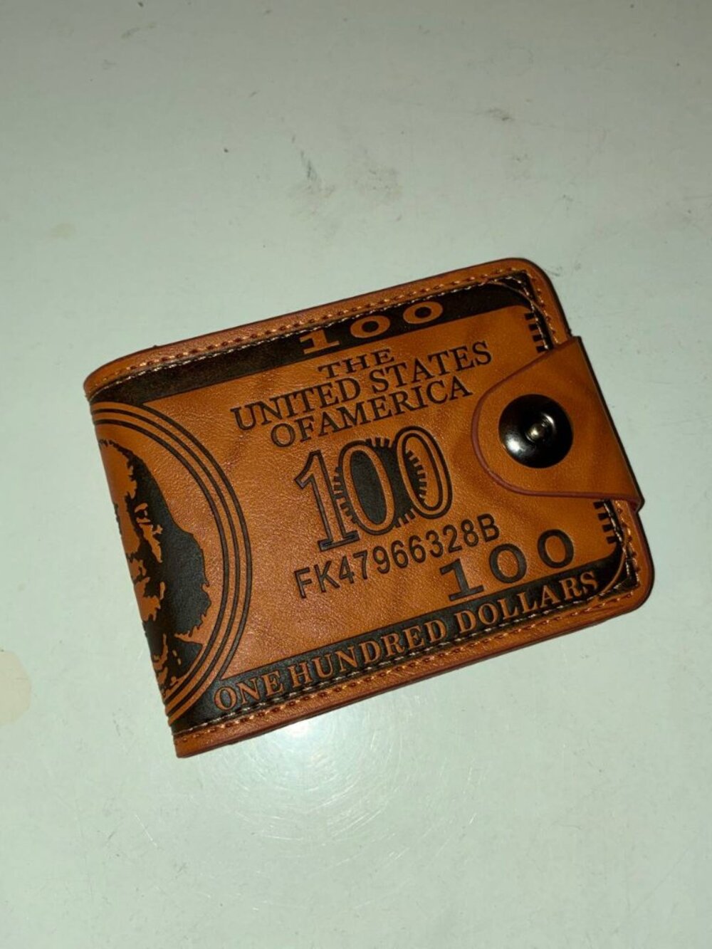 Men's US 100 Dollar Wallet PU Leather Bill Money Billfold Card Holder - New